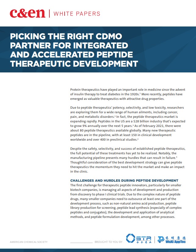 Peptide Therapeutics CDMO Partner Peptide Therapeutics CDMO Partner